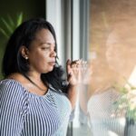 Woman contemplating