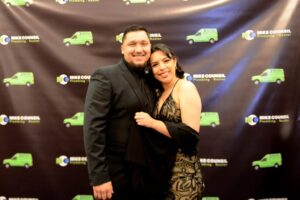 Mike Counsil Plumbing and Rooter employees at a holiday party in San Jose