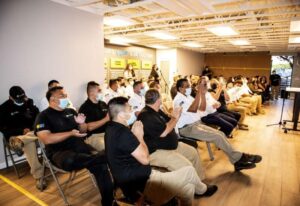Mike Counsil Plumbing and Rooter employees gathered in the San Jose, California, area