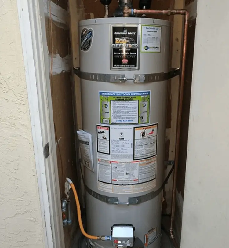 A water heater that was installed by Mike Council Plumbing and Rooter in the San Jose and South Bay, CA, area