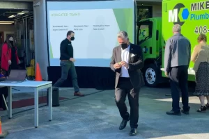 Mike Counsil Plumbing and Rooter employees at a company event