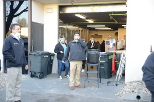 Mike Counsil Plumbing and Rooter employee making an announcement